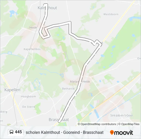 445 Bus Line Map