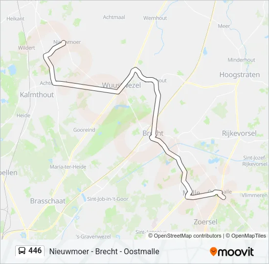 446 Bus Line Map