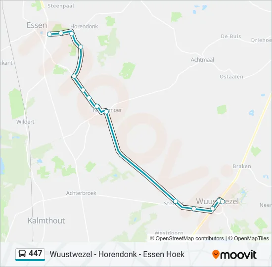 447 Bus Line Map