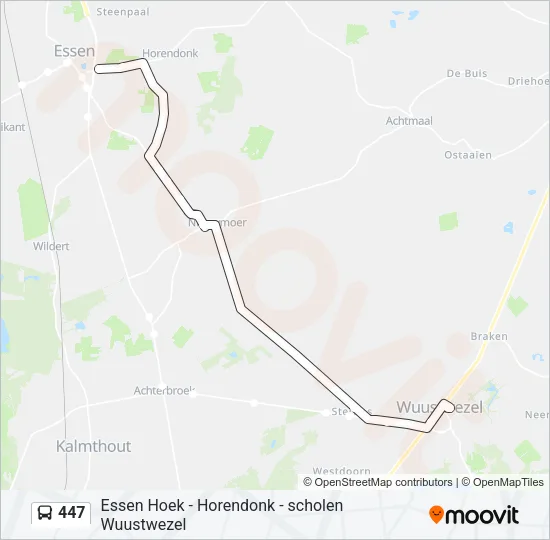 447 Bus Line Map