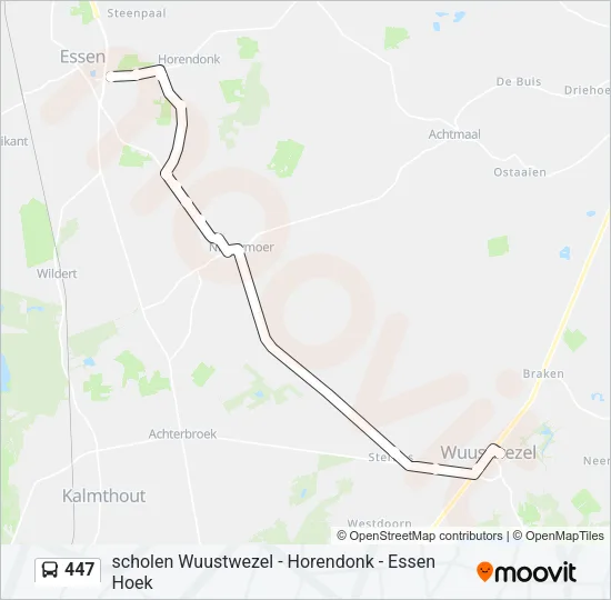 447 Bus Line Map