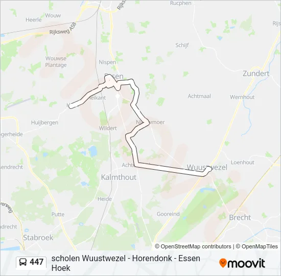 447 Bus Line Map