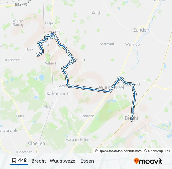 448 Bus Line Map