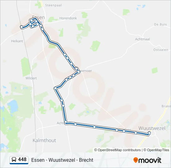 448 Bus Line Map