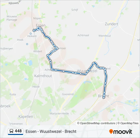 448 Bus Line Map