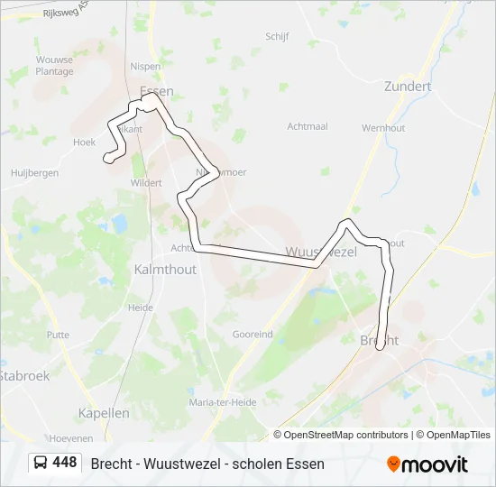 448 Bus Line Map