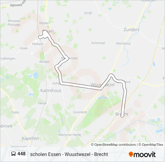 448 Bus Line Map