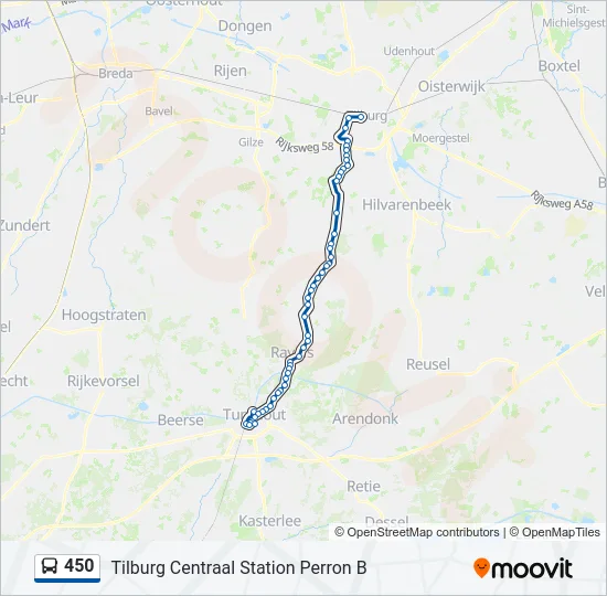 450 Bus Line Map