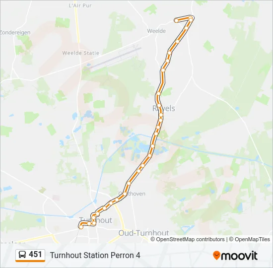 451 Bus Line Map