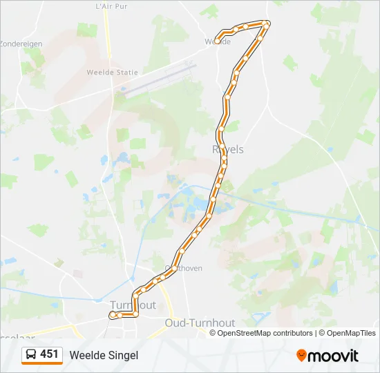 451 Bus Line Map