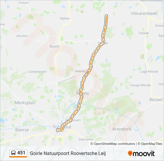 451 Bus Line Map