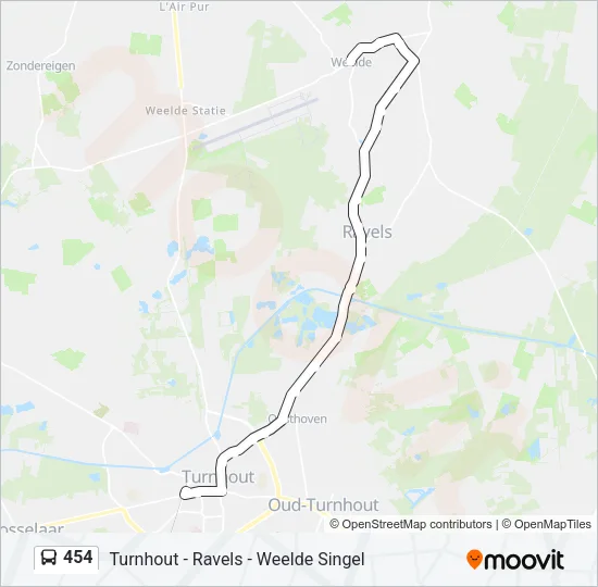 454 Bus Line Map