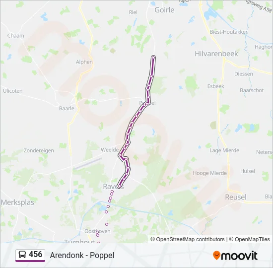 456 Bus Line Map