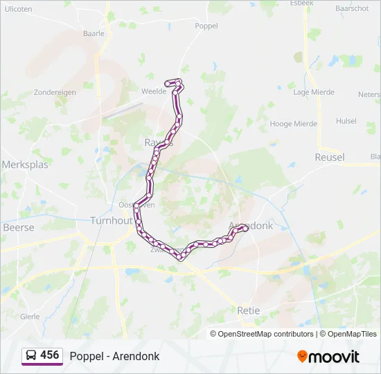 456 Bus Line Map