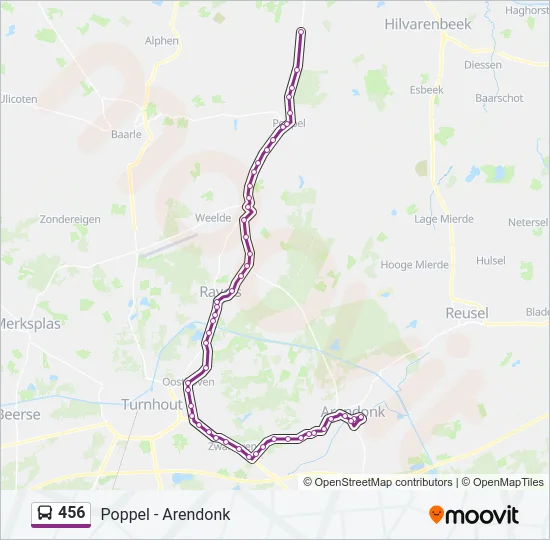 456 Bus Line Map