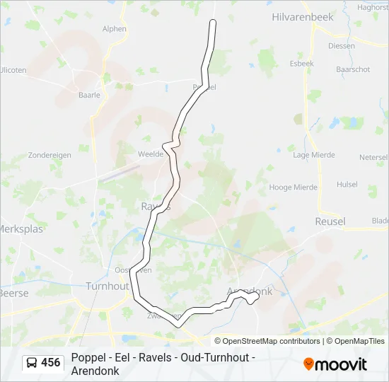 456 Bus Line Map