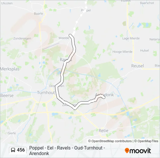 456 Bus Line Map