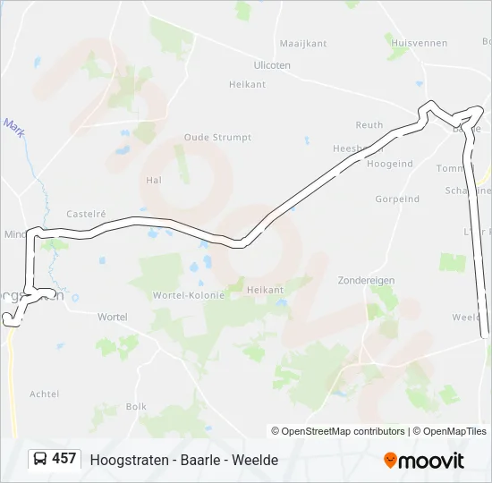 457 Bus Line Map