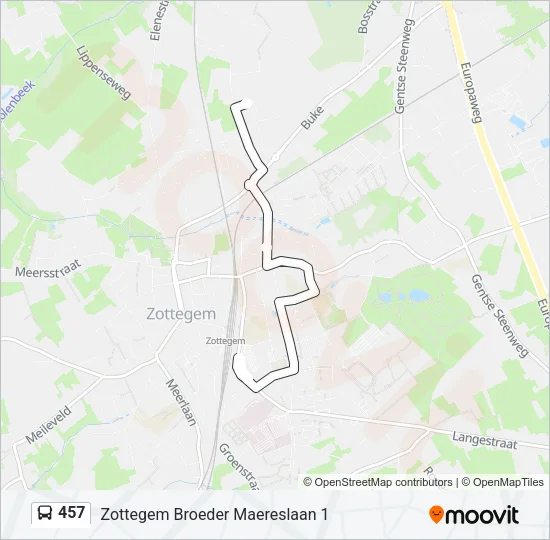 457 Bus Line Map