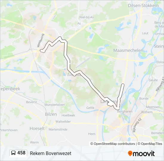 458 Bus Line Map