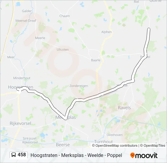 458 Bus Line Map