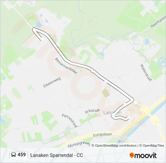 459 Bus Line Map