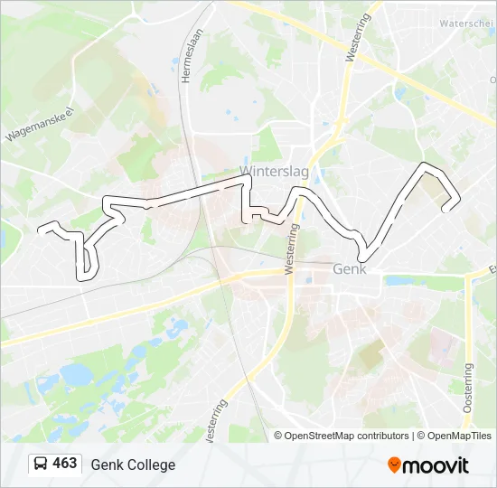 463 Bus Line Map