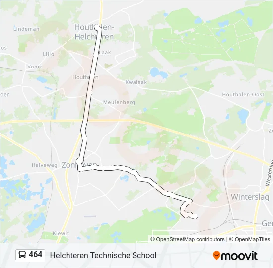 464 Bus Line Map