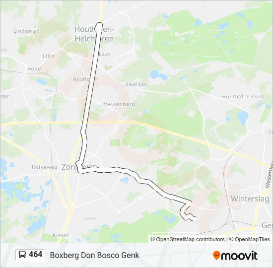 464 Bus Line Map