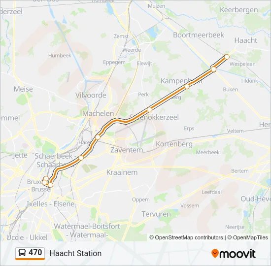 470 Bus Line Map