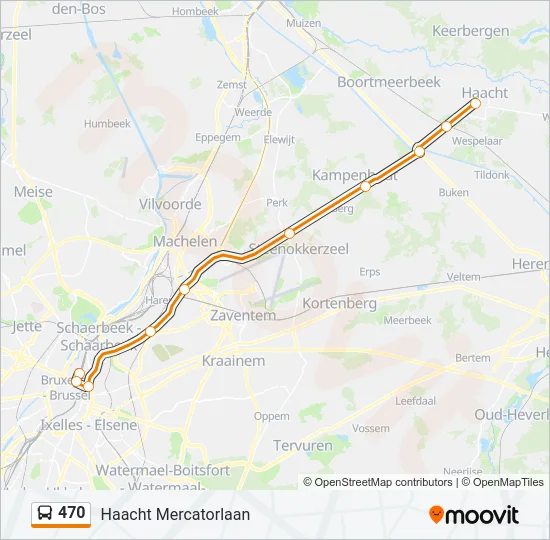 470 Bus Line Map