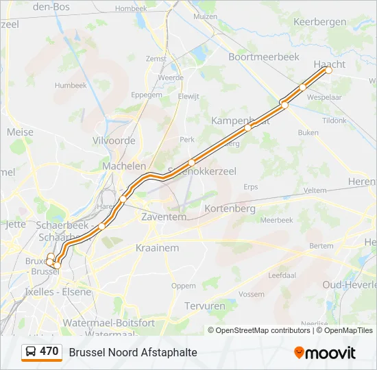 470 Bus Line Map