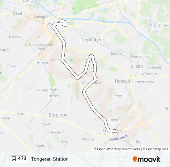473 Bus Line Map