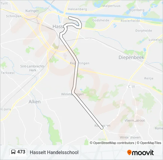 473 Bus Line Map