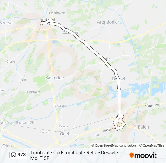 473 Bus Line Map