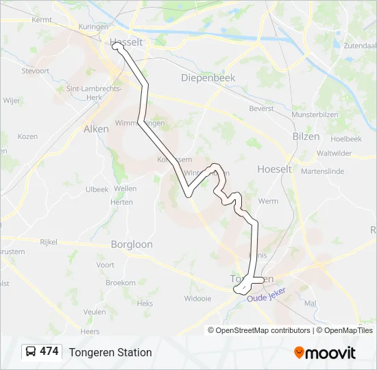 474 Bus Line Map