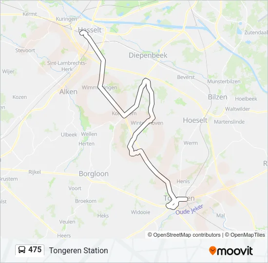 475 Bus Line Map