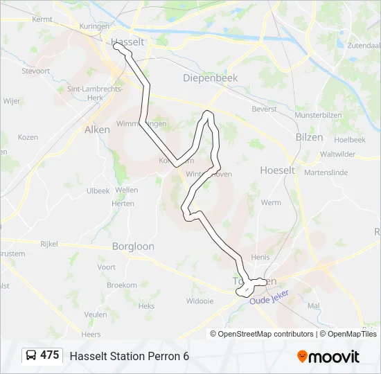 475 Bus Line Map