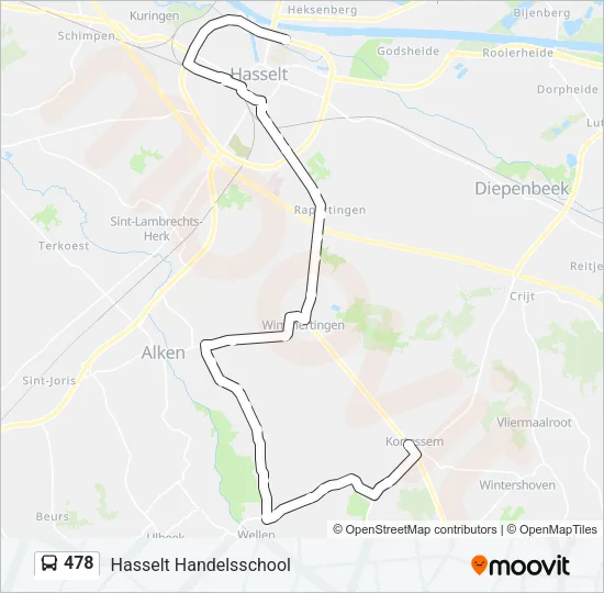 478 Bus Line Map