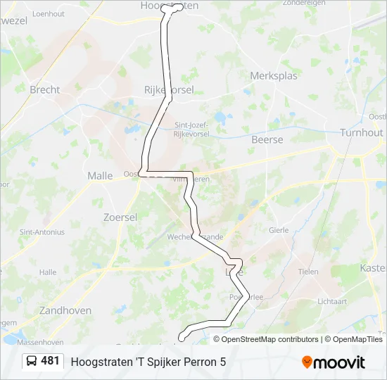 481 Bus Line Map