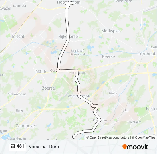 481 Bus Line Map