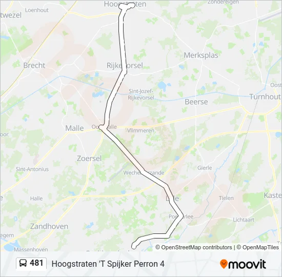481 Bus Line Map