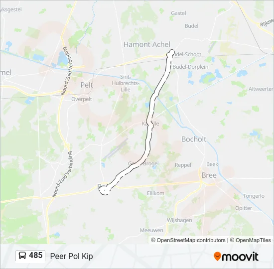 485 Bus Line Map