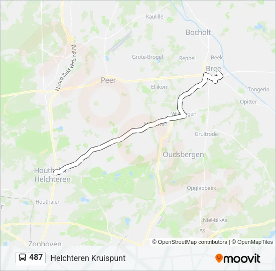 487 Bus Line Map