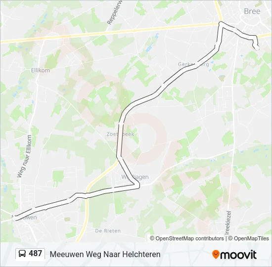 487 Bus Line Map