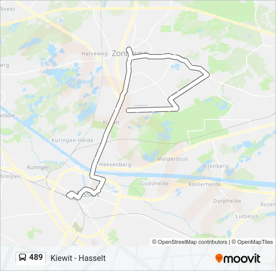 489 Bus Line Map