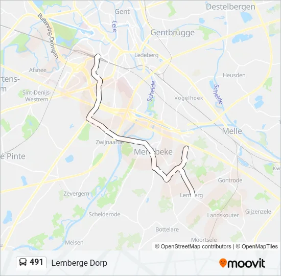 491 Bus Line Map