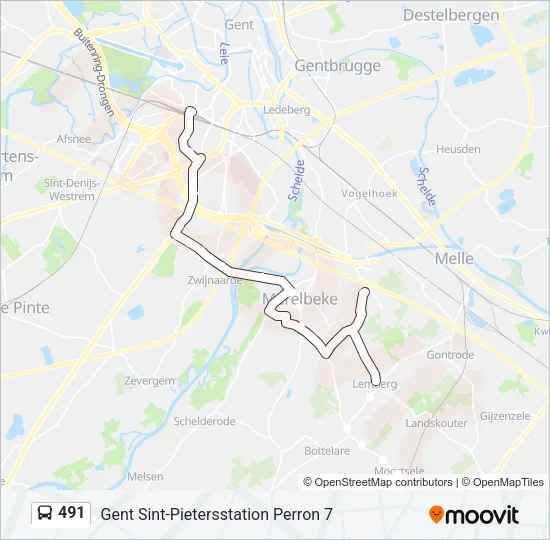 491 Bus Line Map