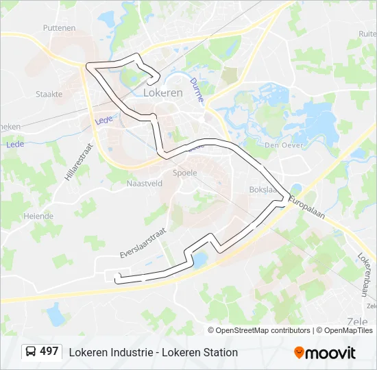 497 Bus Line Map