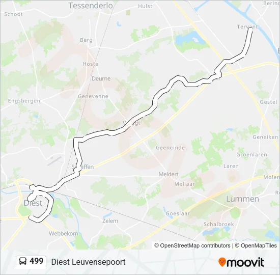 499 Bus Line Map